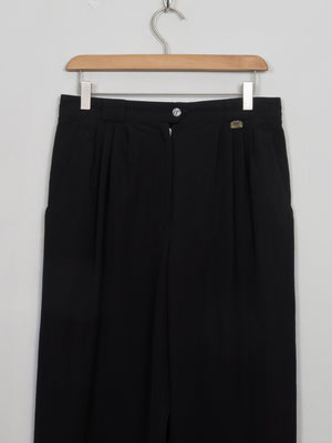 Women's Vintage Black High Waited Trousers 30" W