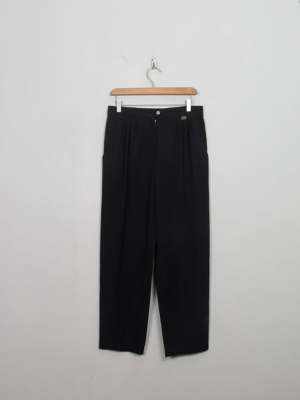 Women's Vintage Black High Waited Trousers 30" W