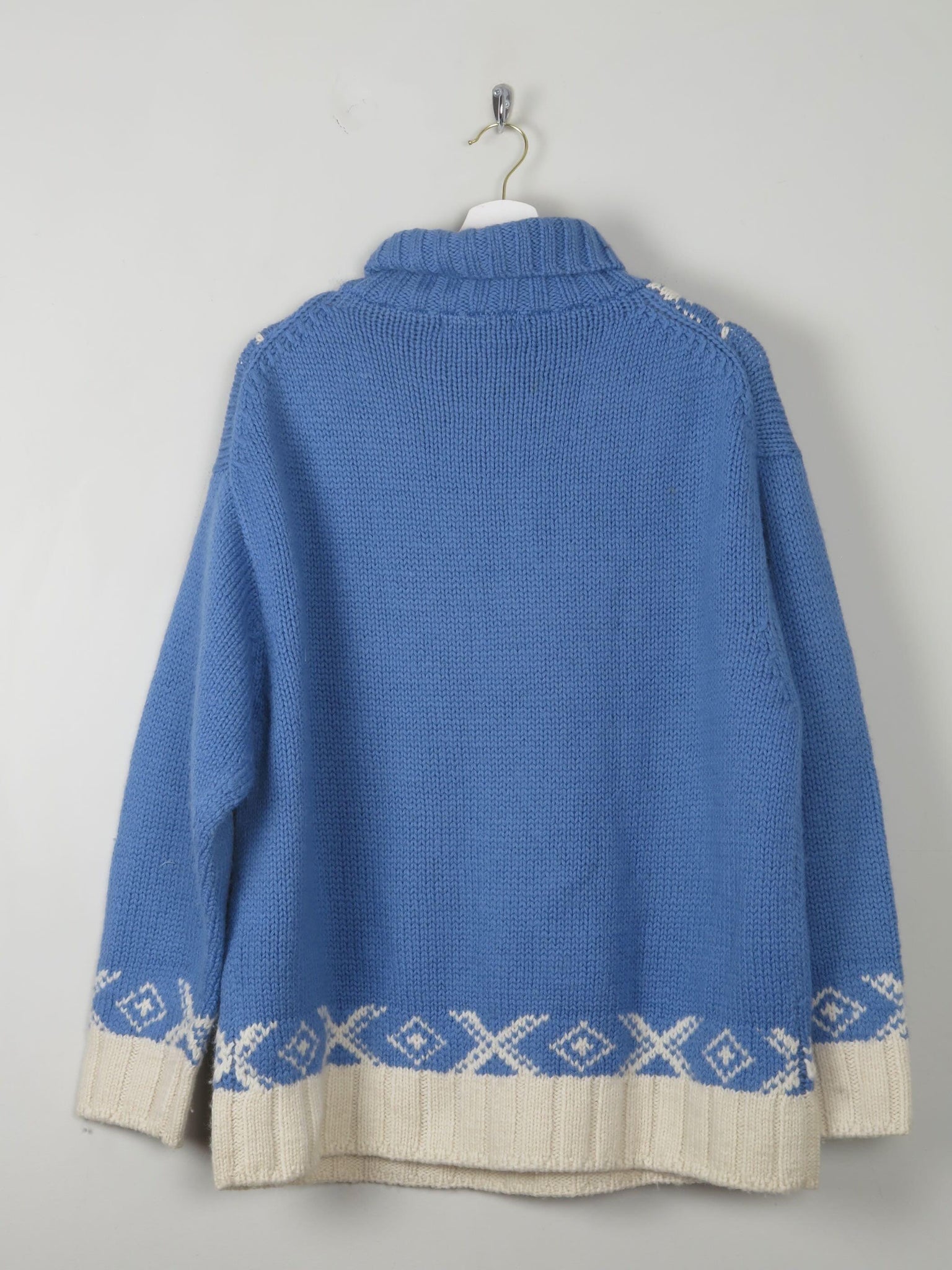 Women's Blue Wool Vintage Jumper M/L - The Harlequin
