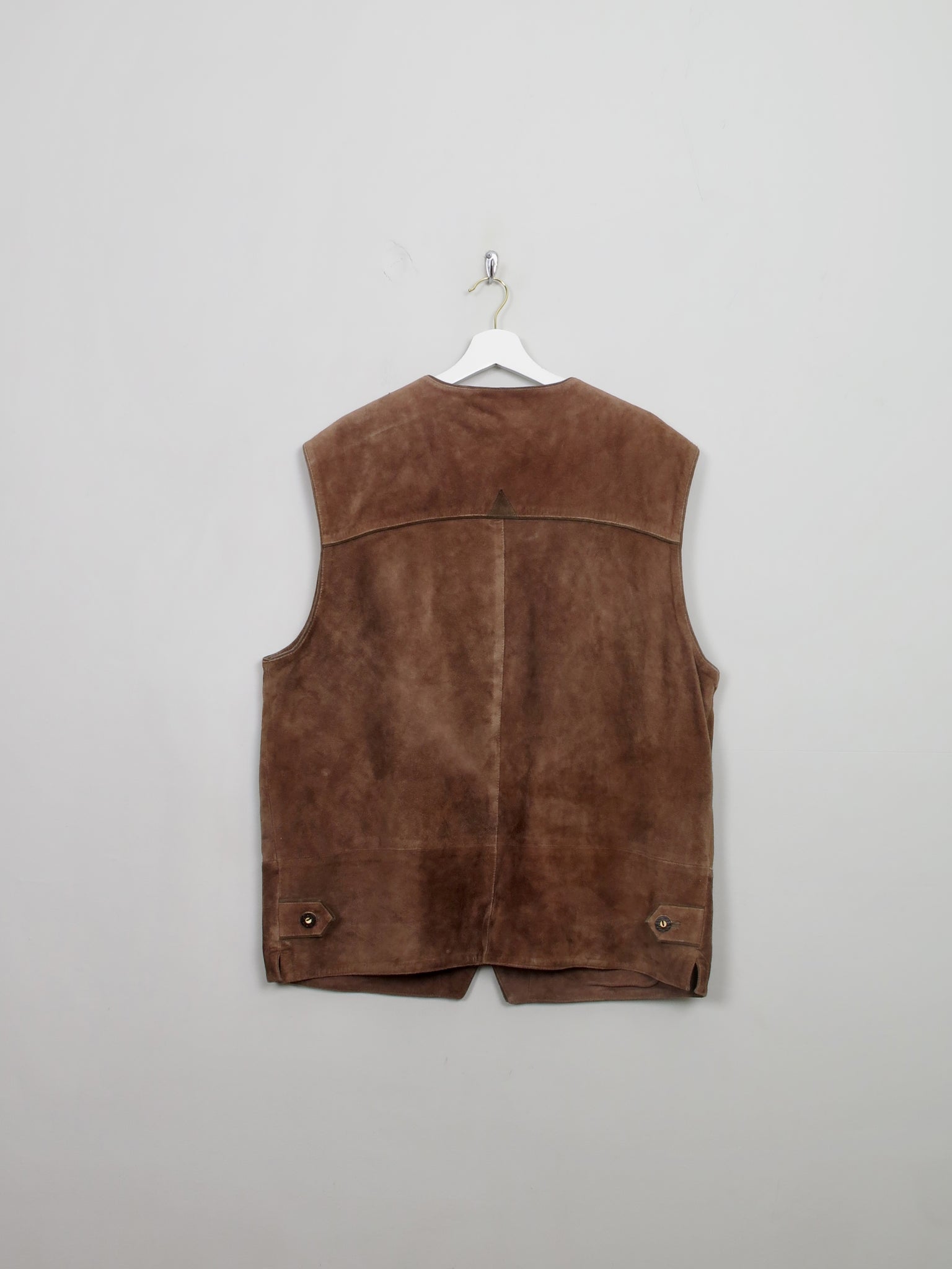 Men's Vintage Suede Austrian Waistcoat XL