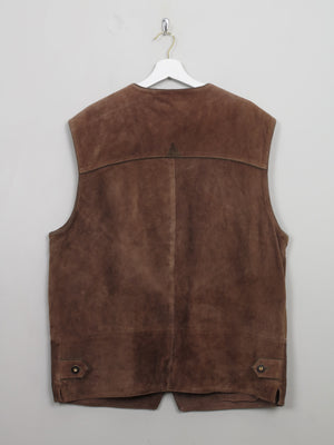 Men's Vintage Suede Austrian Waistcoat XL - The Harlequin