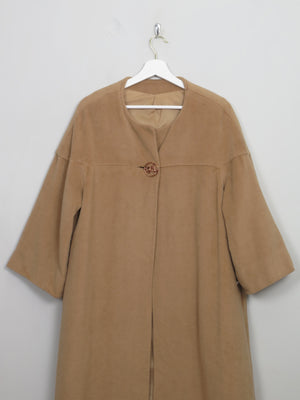 Women's Vintage Camel Cashmere 1950s Coat M