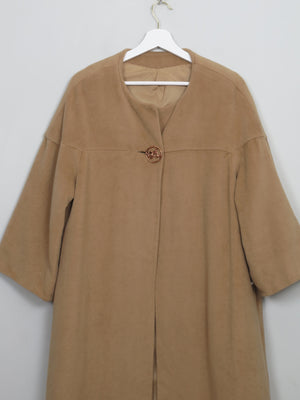 Women's Vintage Camel Cashmere 1950s Coat M