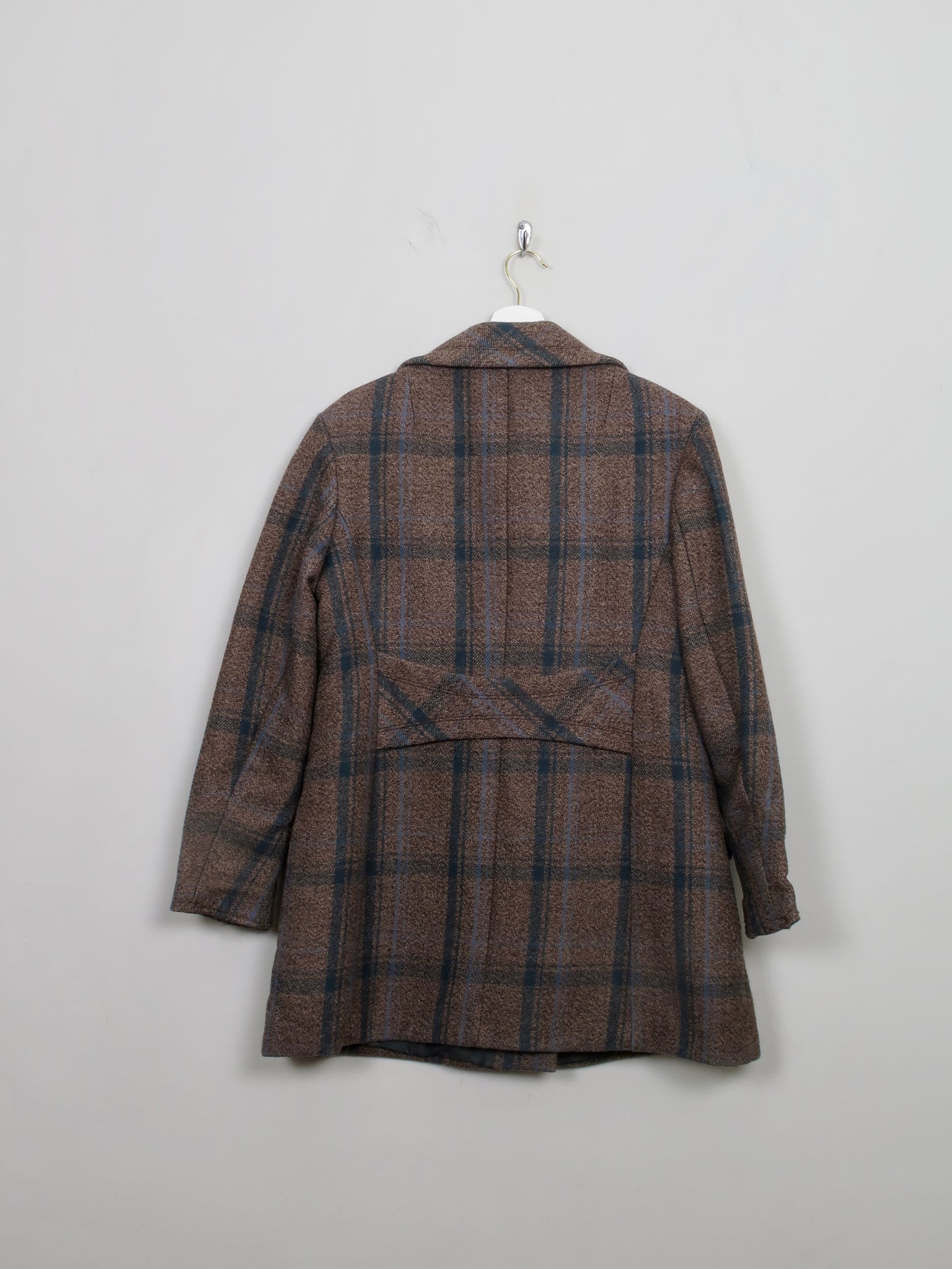 Women's Vintage Wool Check Short Coat L