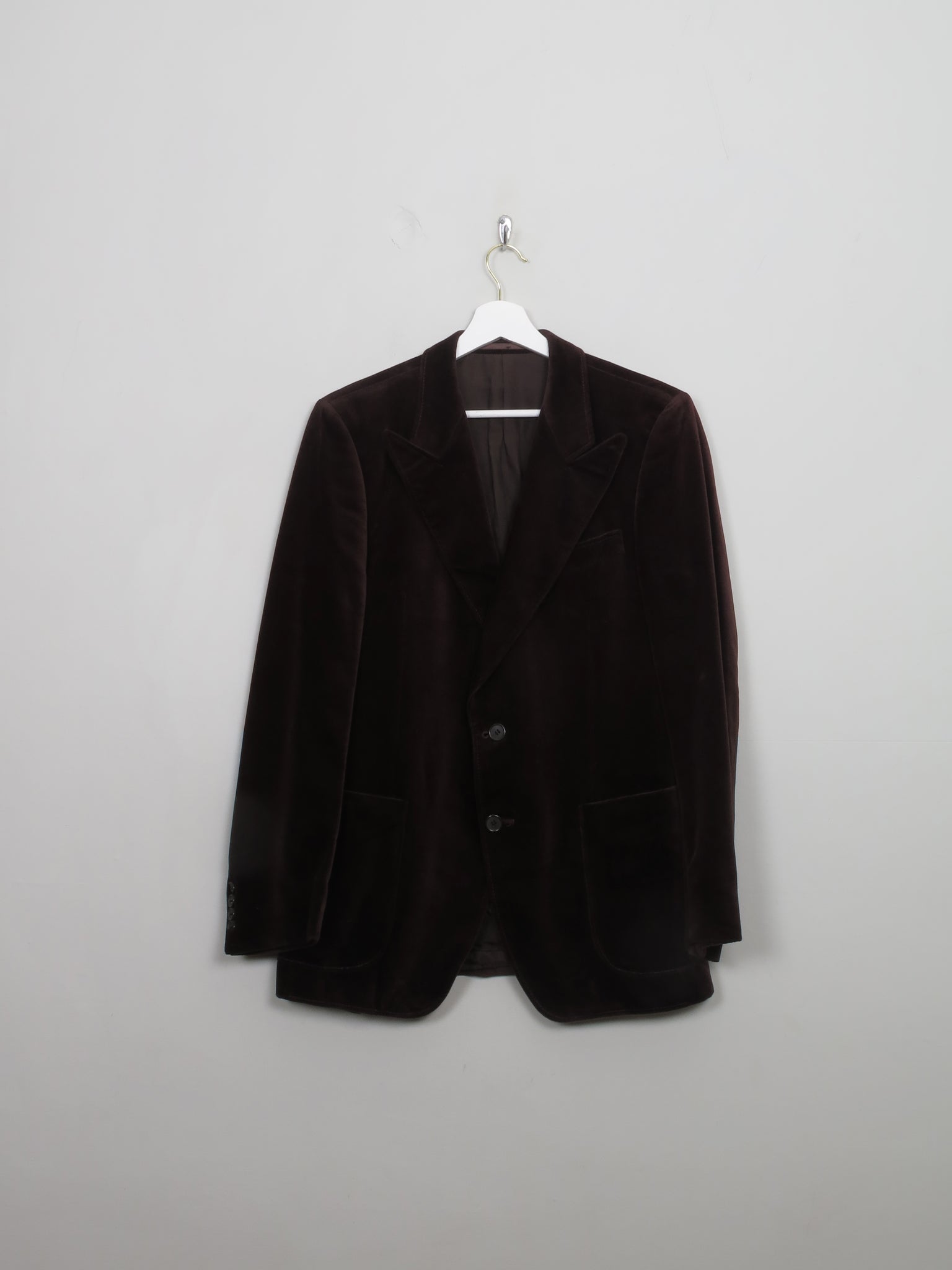 Men's Vintage Brown Velvet Jacket 38"