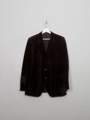 Men's Vintage Brown Velvet Jacket 38"