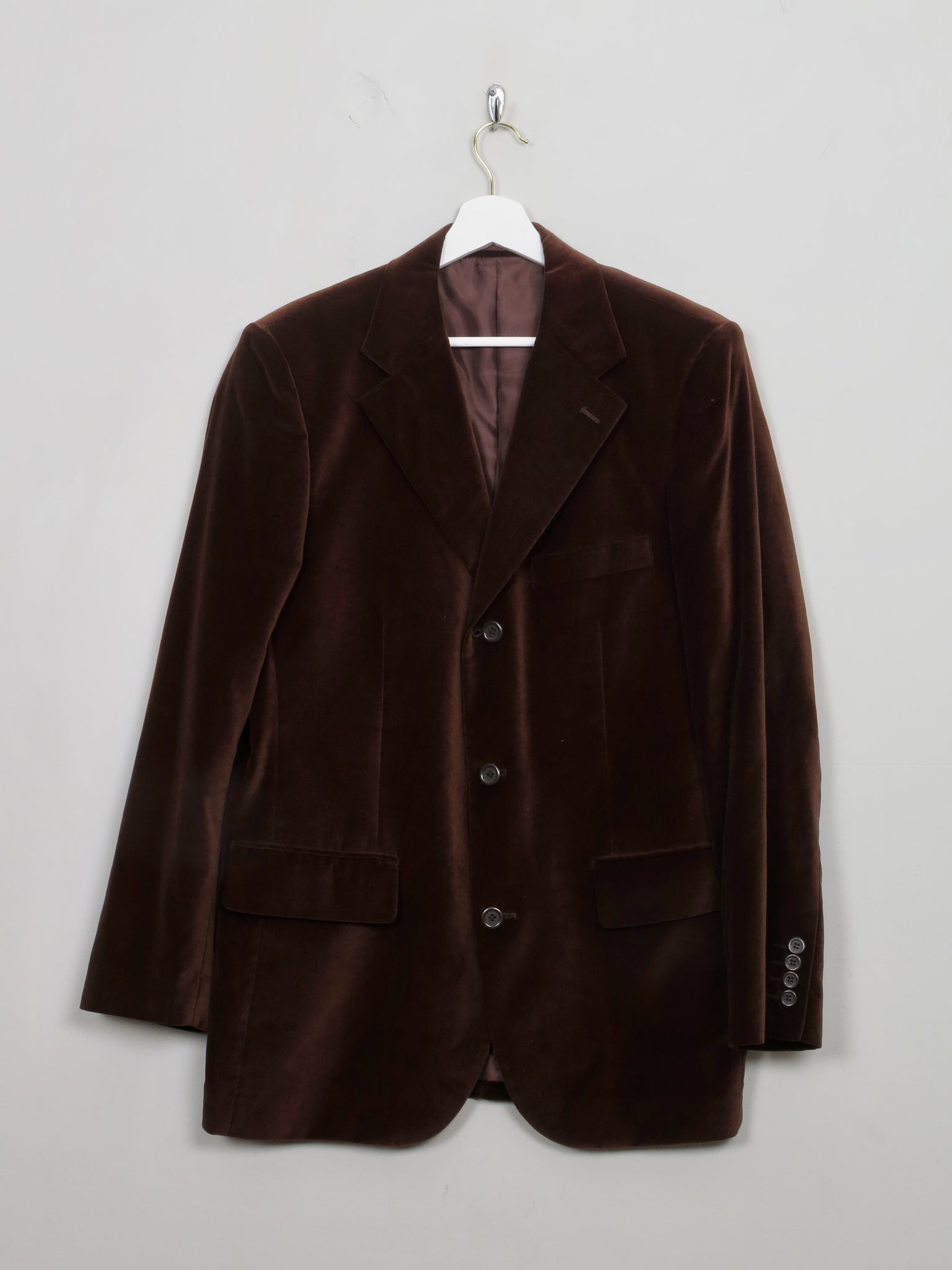 Men's Vintage Brown Velvet Jacket 40"