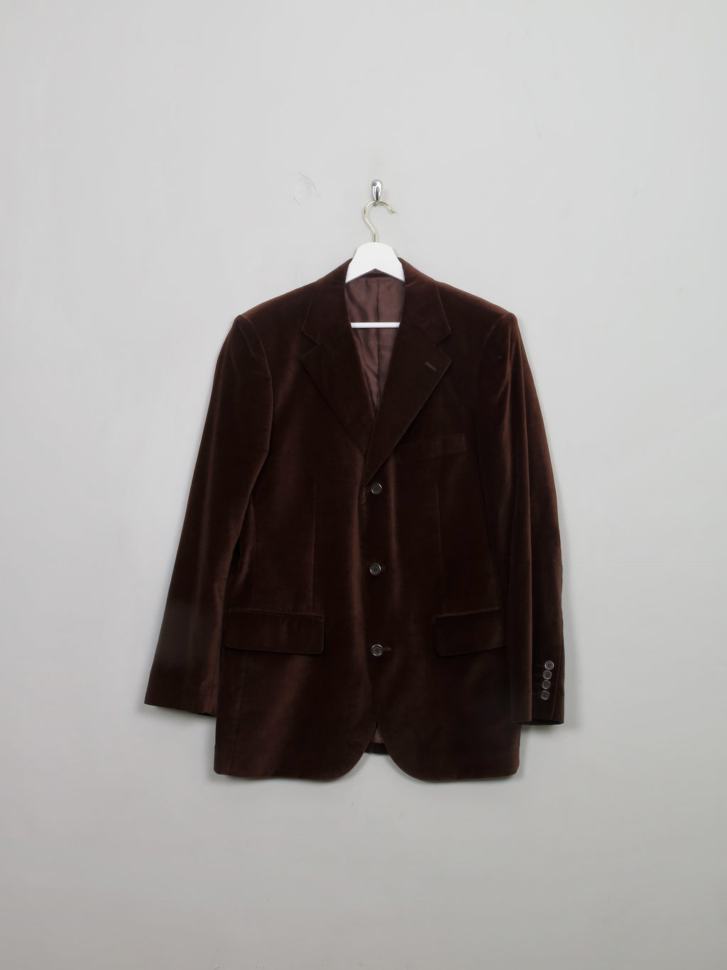 Men's Vintage Brown Velvet Jacket 40"