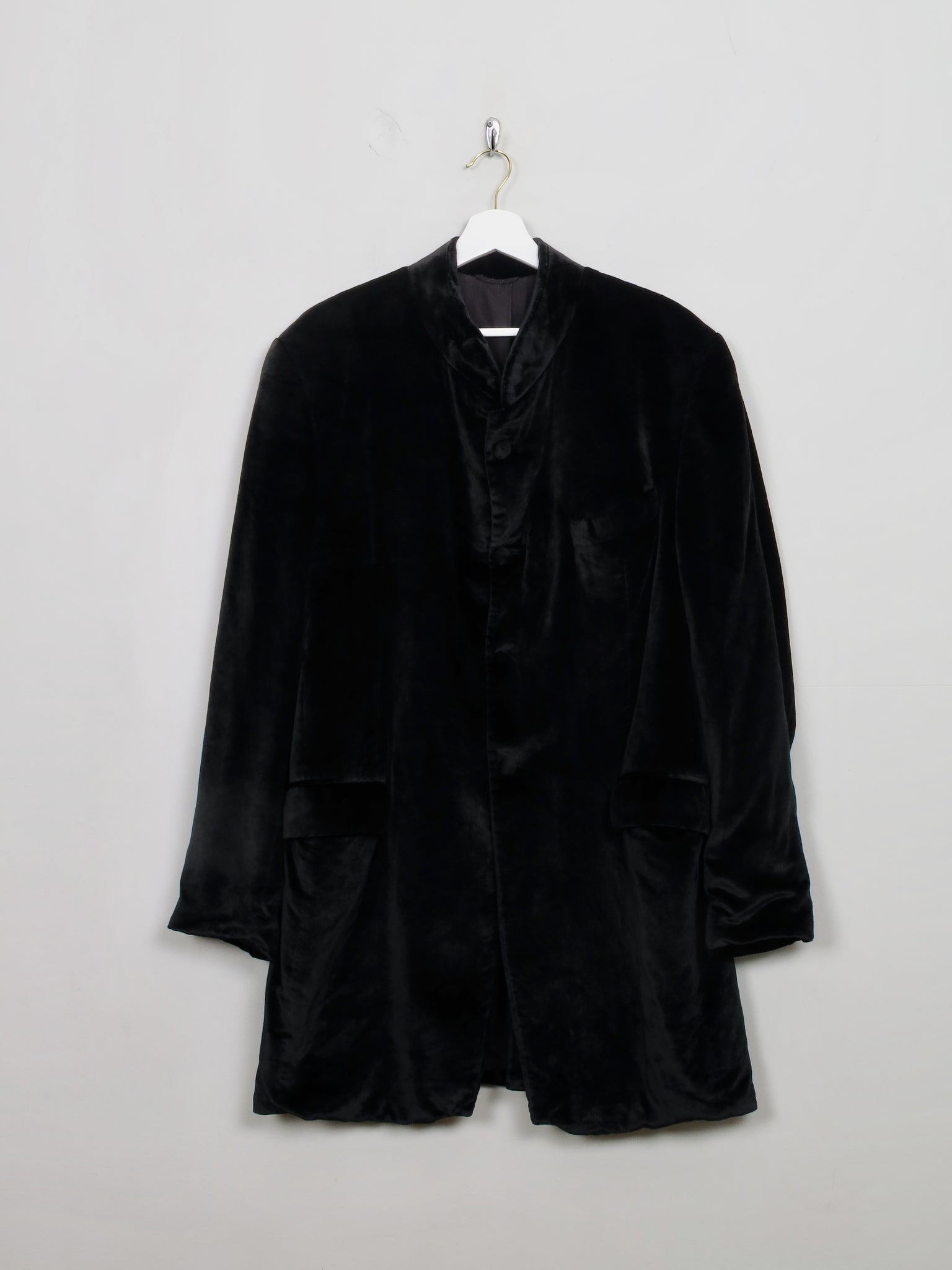 Men's Vintage Black Velvet Jacket 44/L