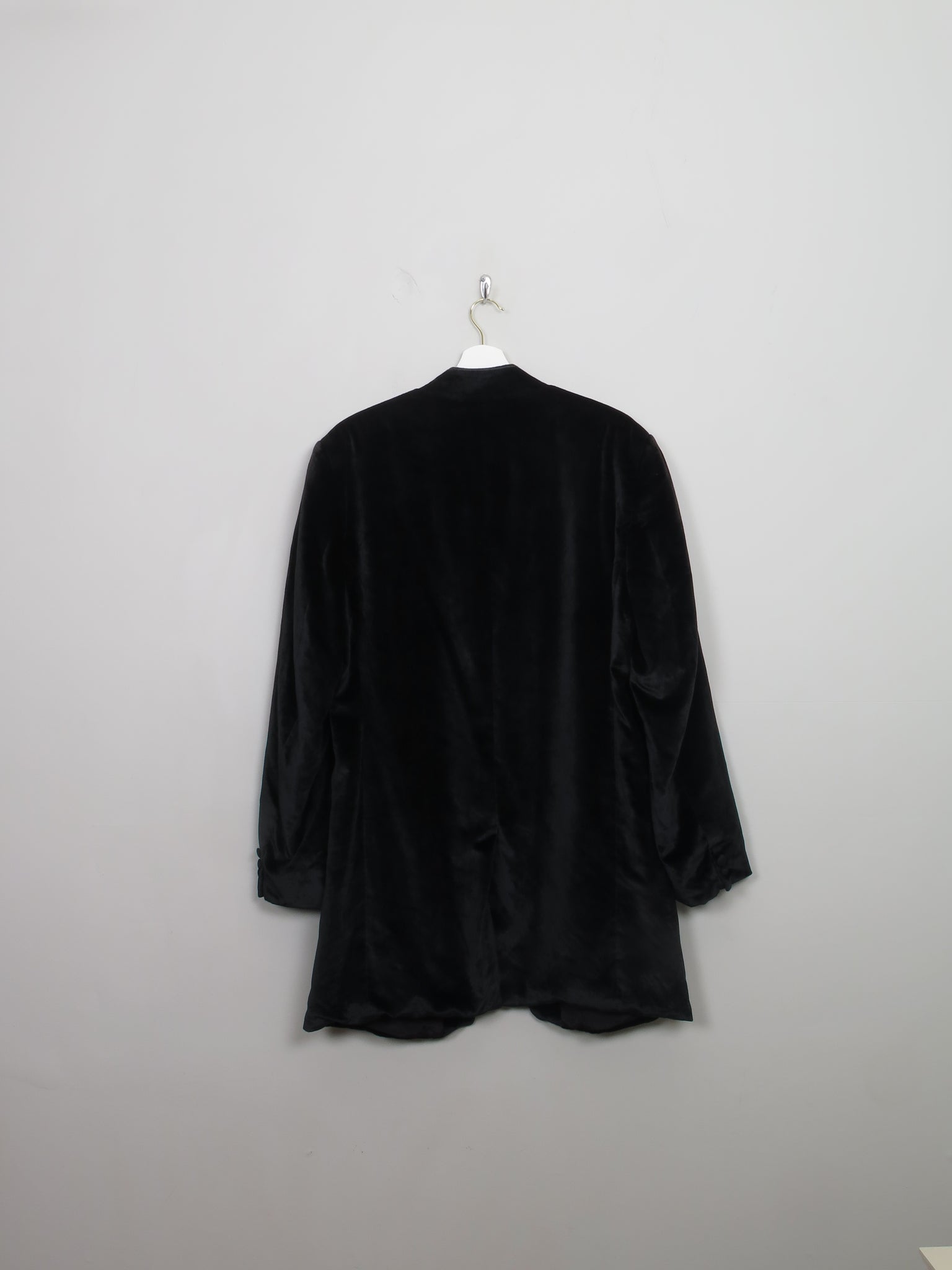 Men's Vintage Black Velvet Jacket 44/L