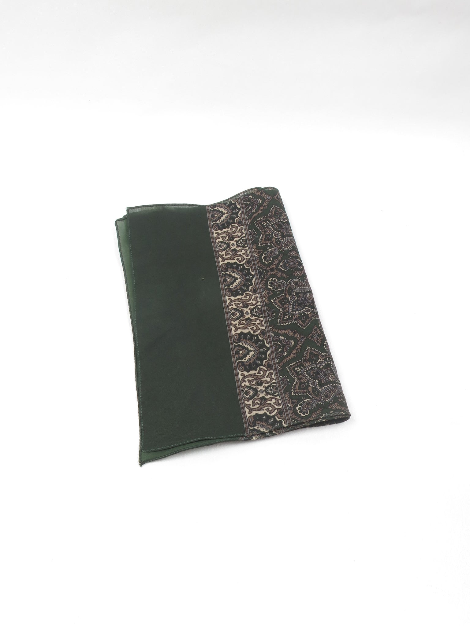 Men's Vintage Green Printed Scarf