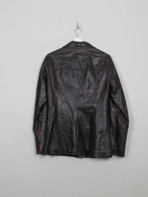 Women's Vintage Brown Leather Jacket S - The Harlequin