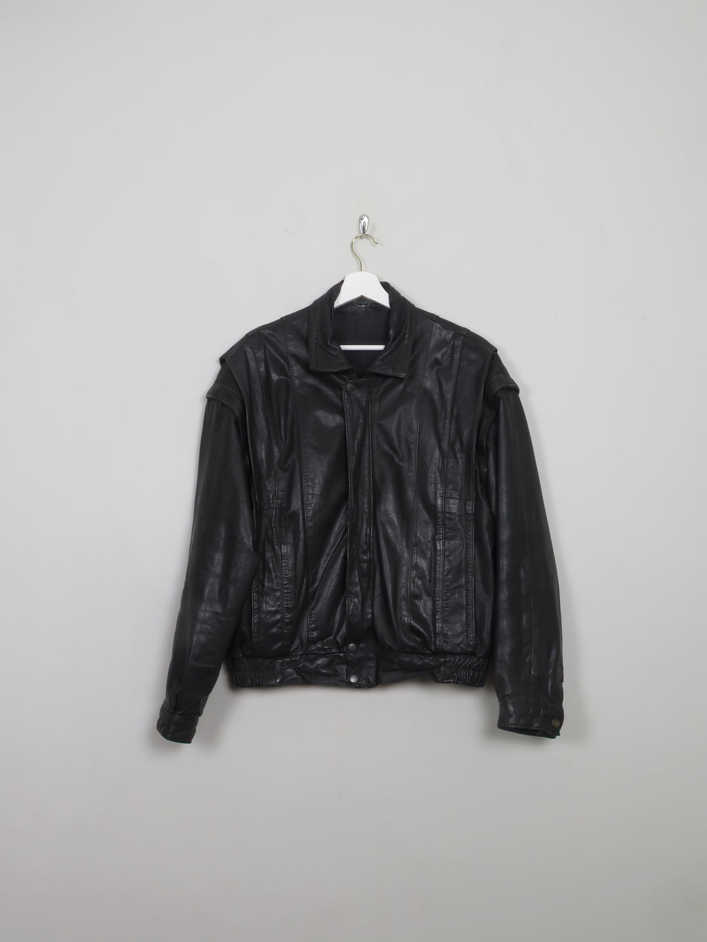 Men's Vintage Black Leather S - The Harlequin