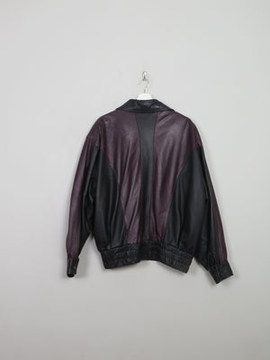 Men's Vintage Leather Bomber Jacket M - The Harlequin