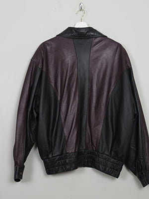 Men's Vintage Leather Bomber Jacket M - The Harlequin