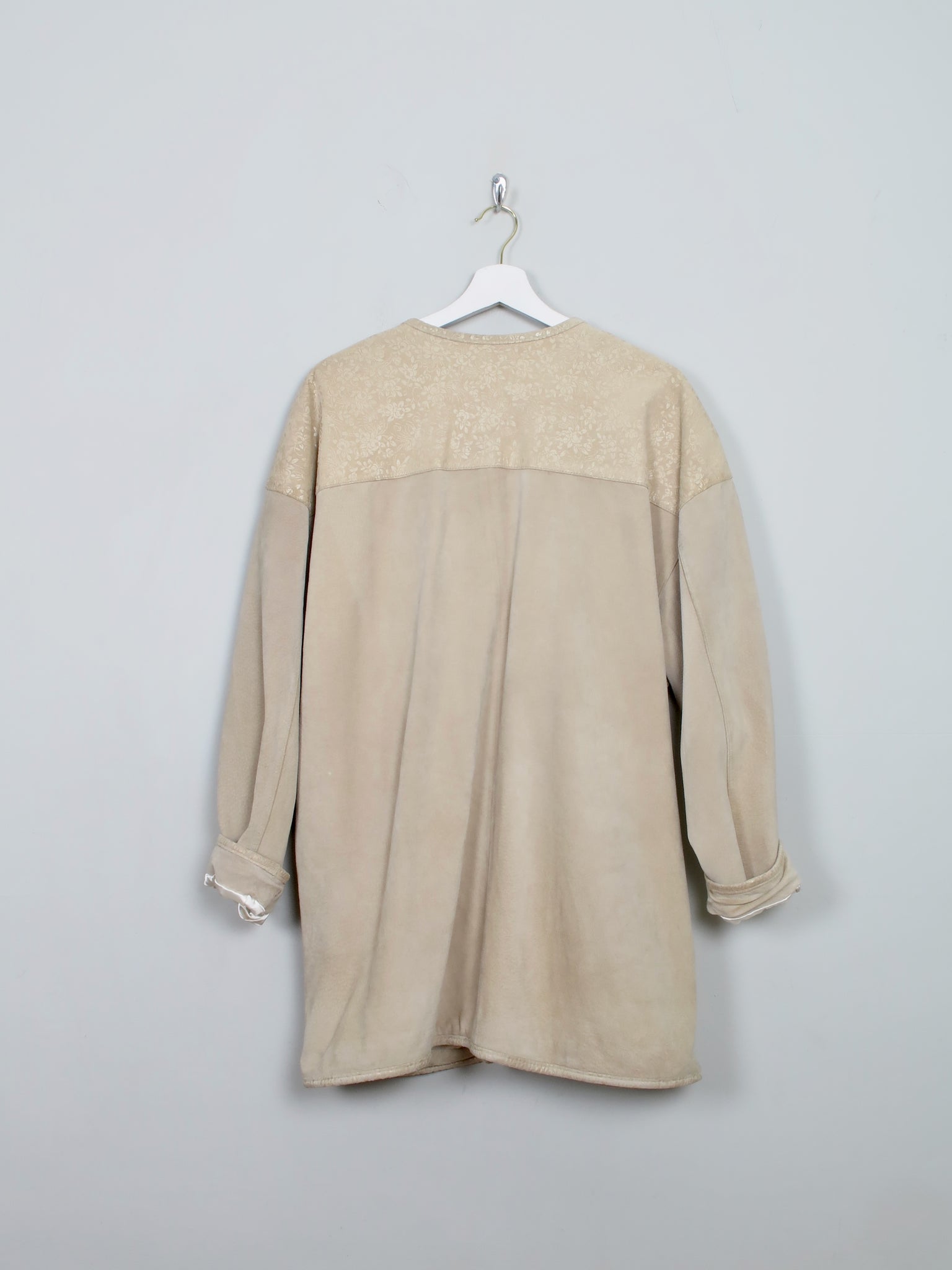 Women's Vintage Beige Suede Jacket L - The Harlequin