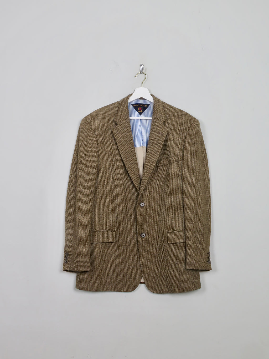 Mens Vintage Green Tweed Tommy Hilfgier Jacket 42" - The Harlequin