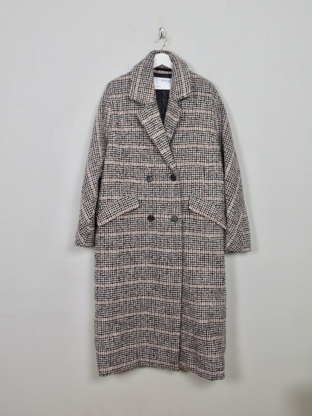 Women's Tweed Selected Femme Coat L/42" - The Harlequin