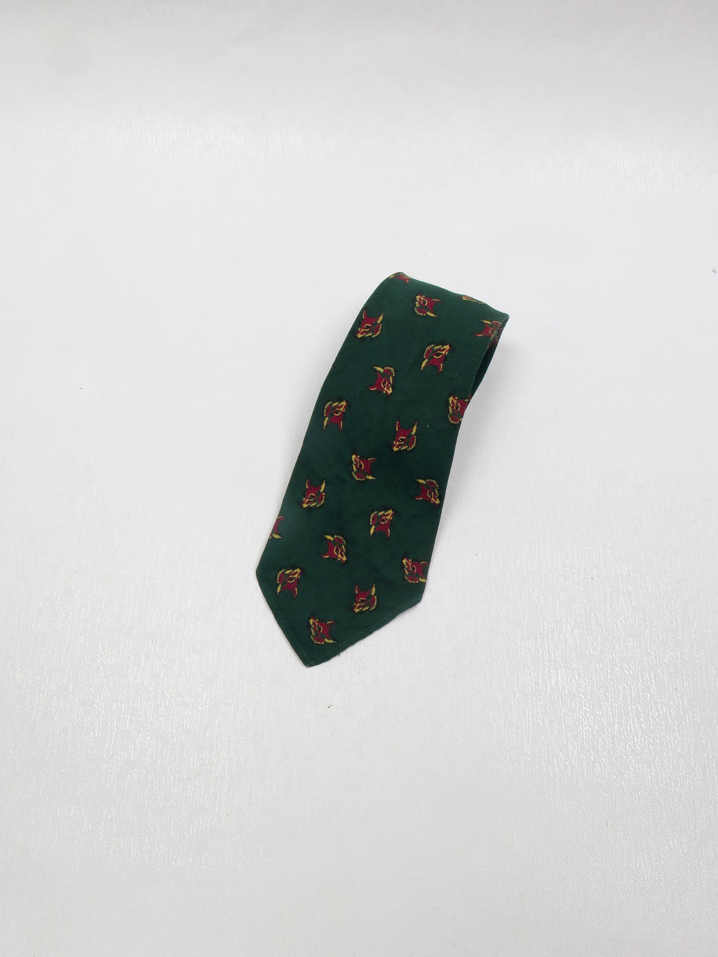 Vintage Green Printed Tie By Tootal - The Harlequin