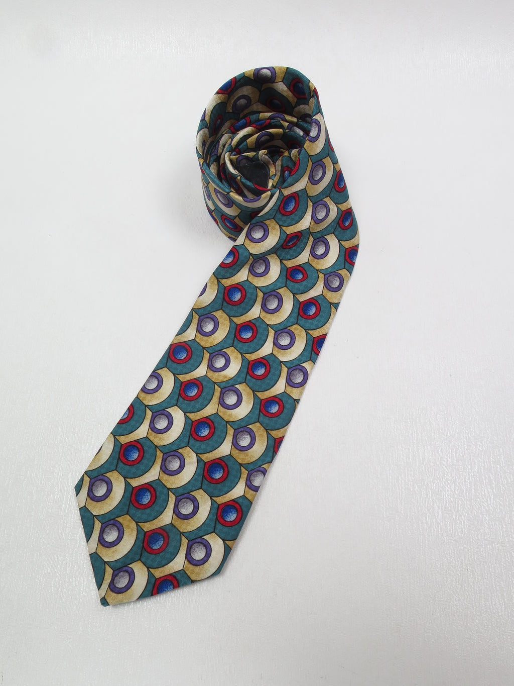 Vintage Printed Wide Tie - The Harlequin