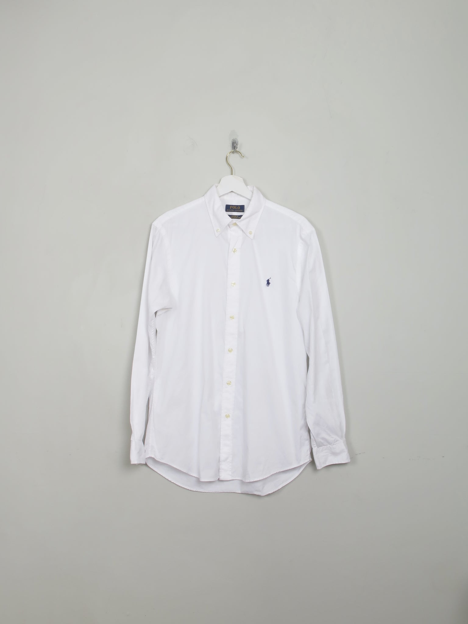 Men's White Ralph Lauren Custom Fit Shirt M Men's White Ralph Lauren Custom Fit Shirt M