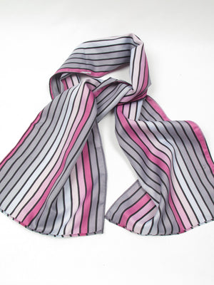 Vintage Pink Striped Scarf - The Harlequin