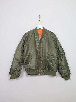 Men's Vintage Classic Green Bomber Jacket M/L - The Harlequin