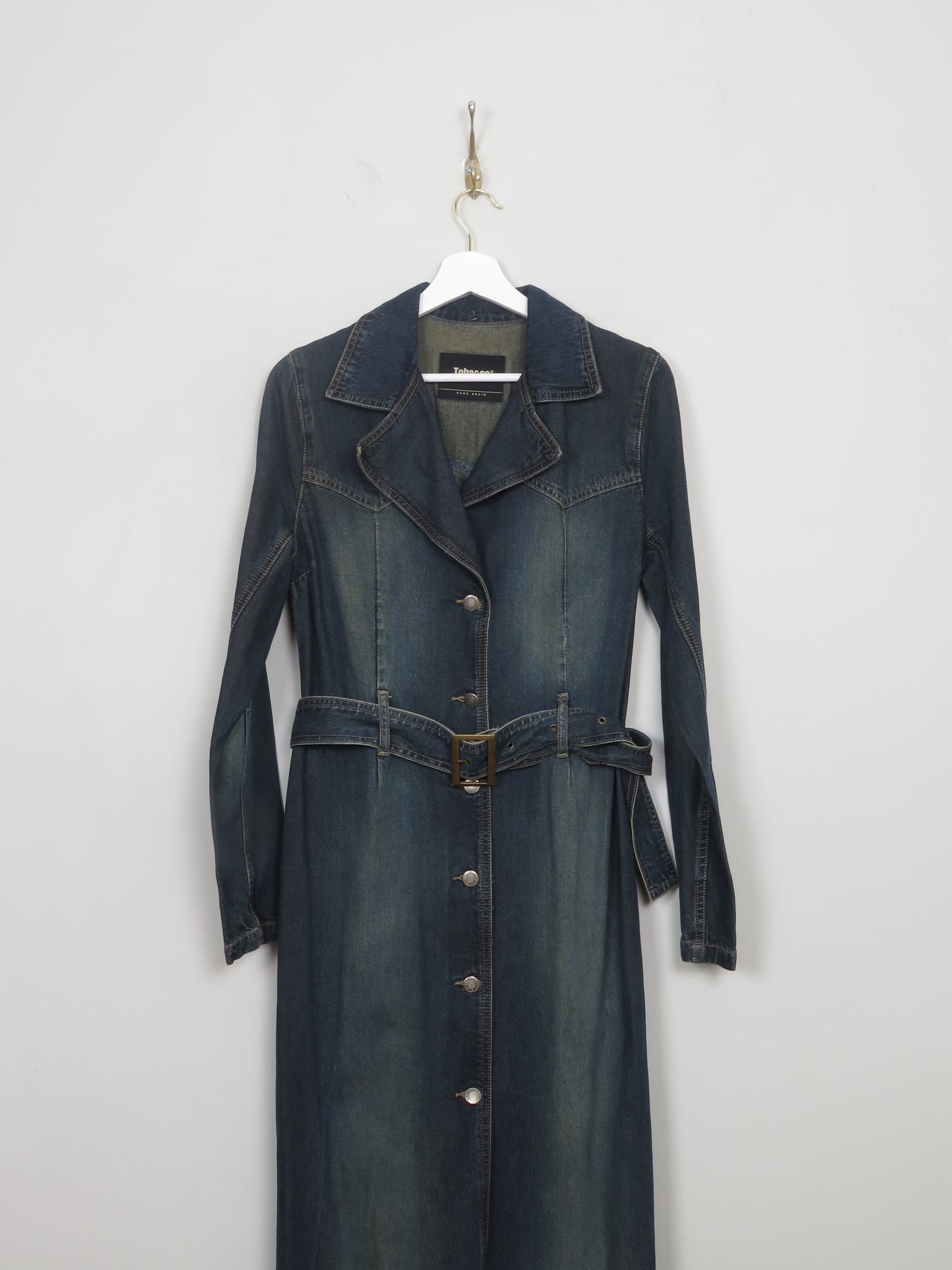 Women's Vintage Long Denim Coat XS/S - The Harlequin