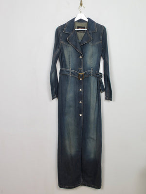 Women's Vintage Long Denim Coat XS/S - The Harlequin