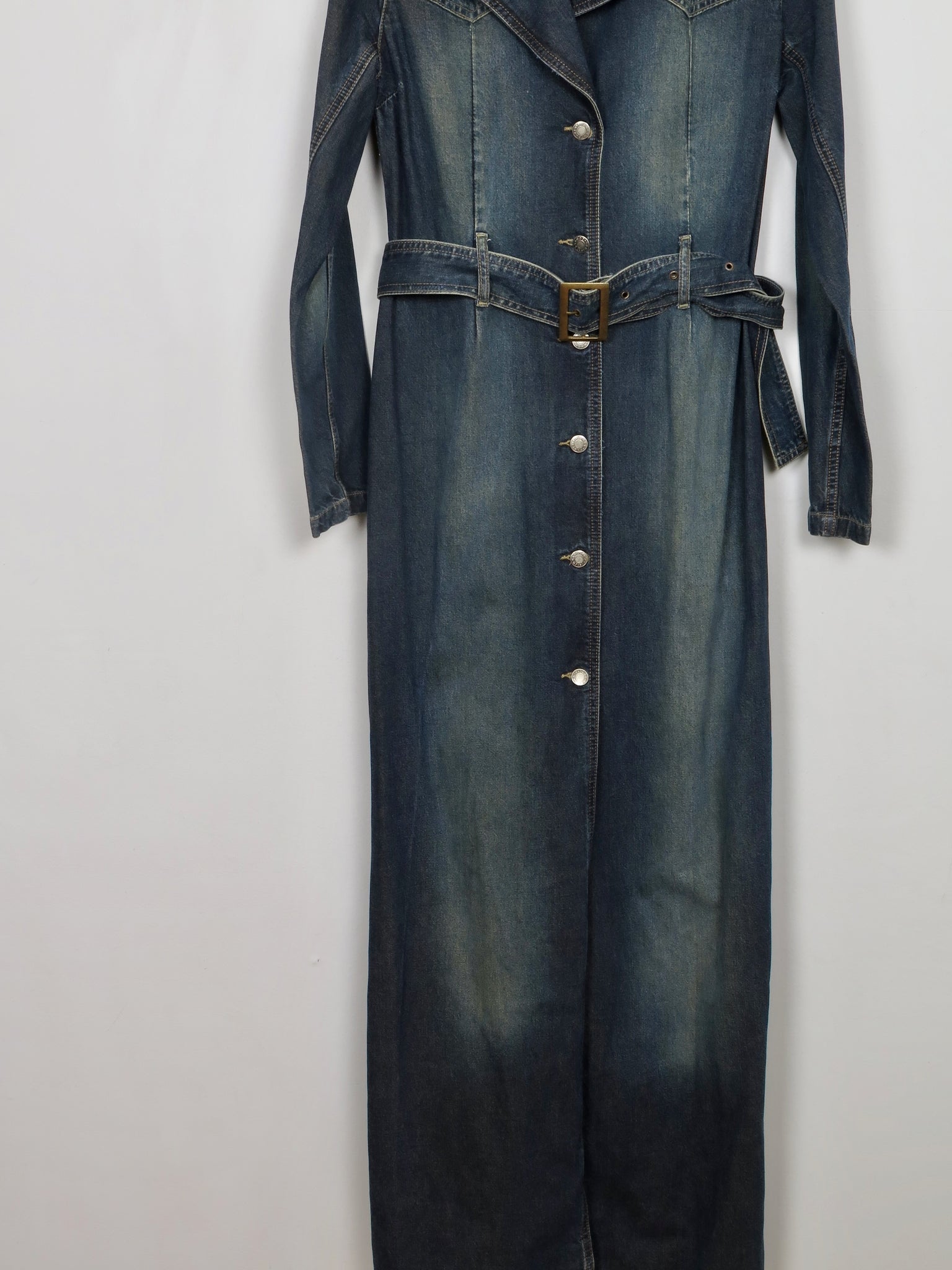 Women's Vintage Long Denim Coat XS/S - The Harlequin