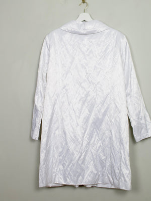 Women's White Vintage Summer Coat L - The Harlequin