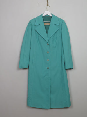 Women's Vintage Aqua Green Spring Coat M - The Harlequin
