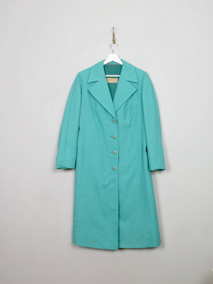 Women's Vintage Aqua Green Spring Coat M - The Harlequin