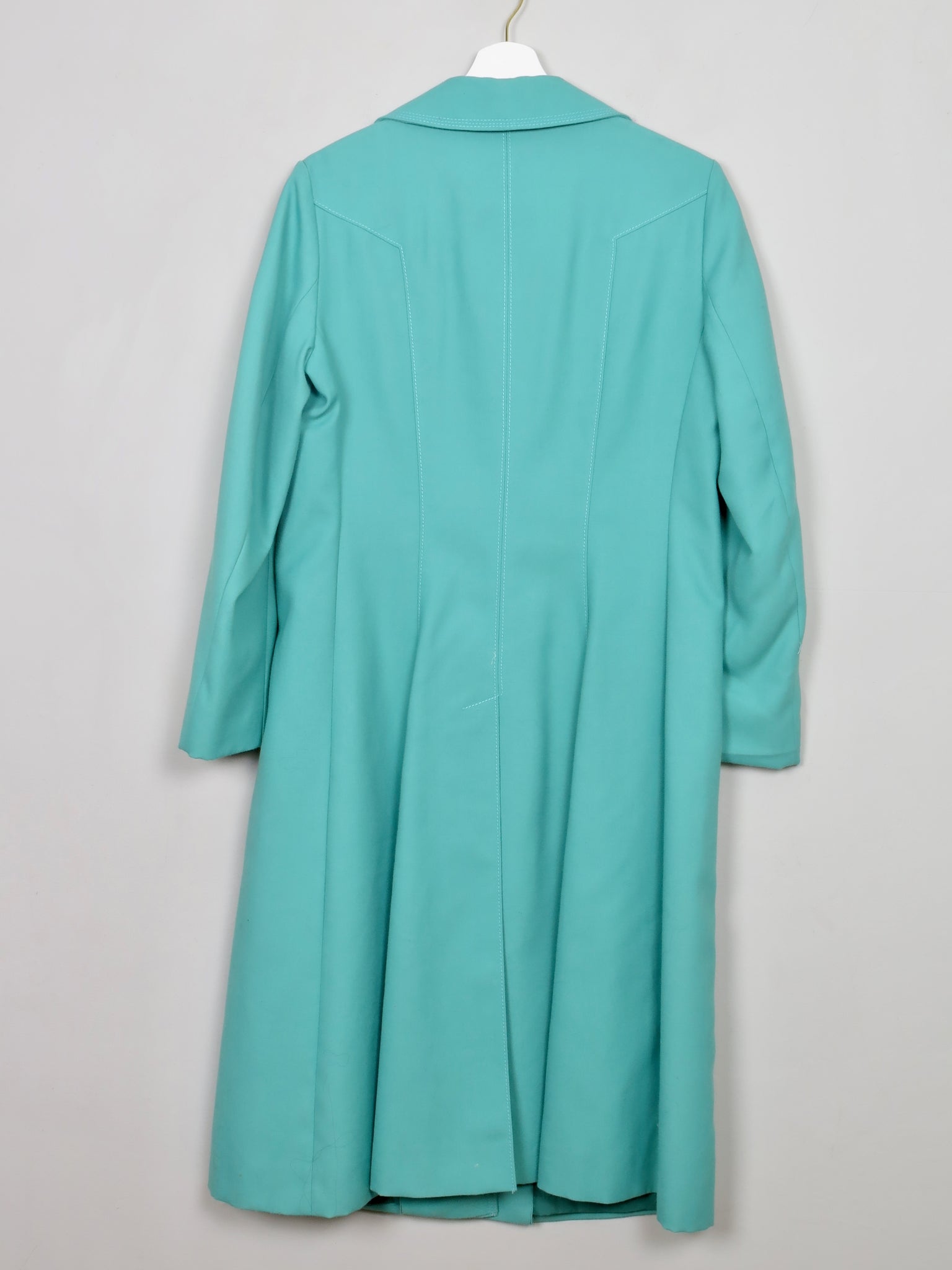 Women's Vintage Aqua Green Spring Coat M - The Harlequin