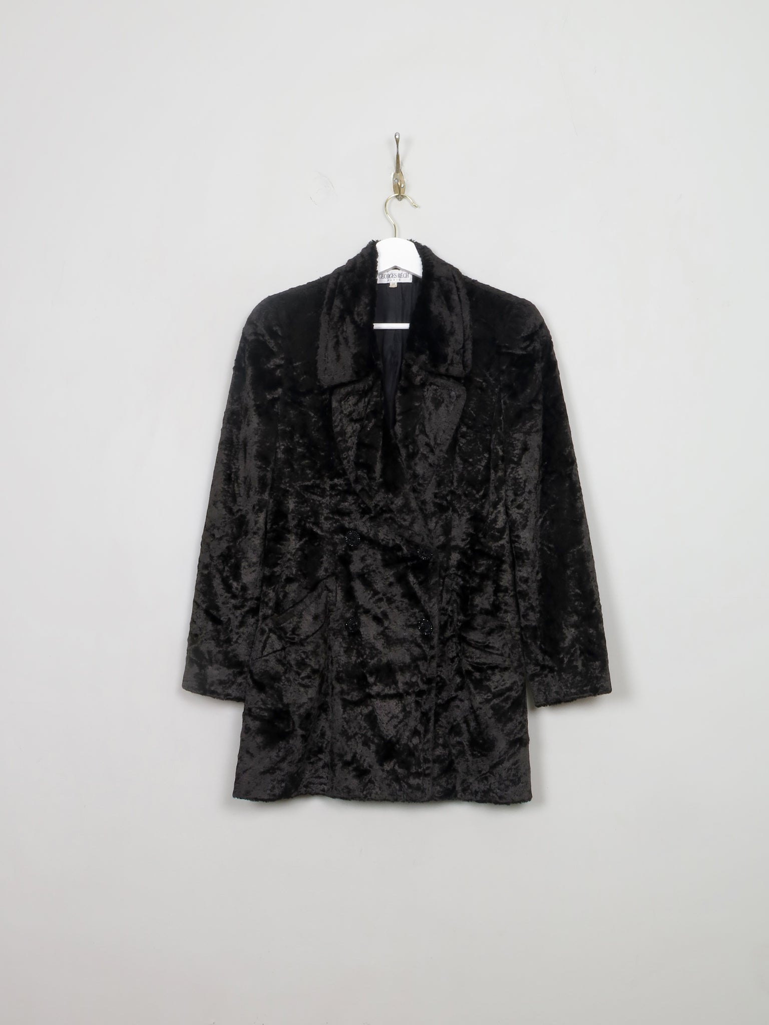 Women's Vintage George Rech Black Velvet Jacket S - The Harlequin