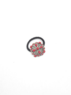 Vintage  Brooch Style Hair Bobbin Tie - The Harlequin