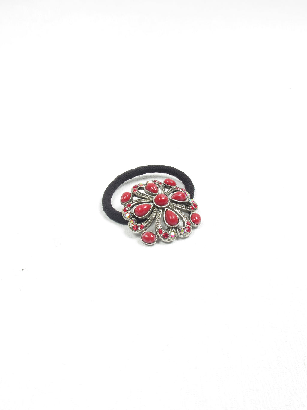 Vintage  Brooch Style Hair Bobbin Tie - The Harlequin