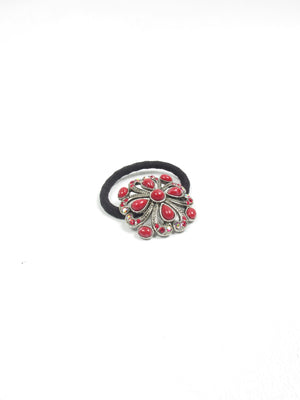 Vintage  Brooch Style Hair Bobbin Tie - The Harlequin