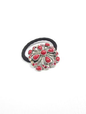 Vintage  Brooch Style Hair Bobbin Tie - The Harlequin