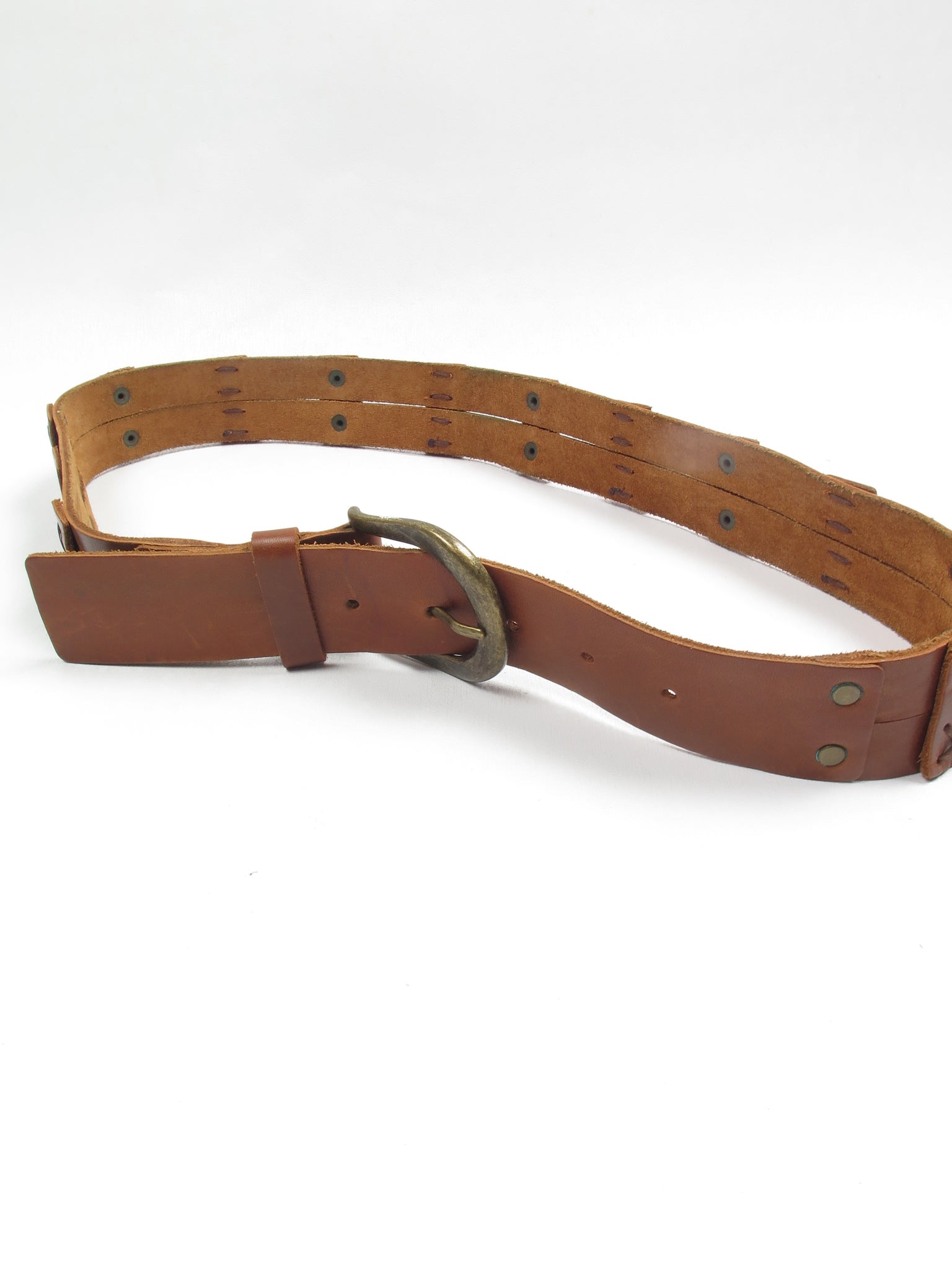 Tan Leather Vintage Style Belt M