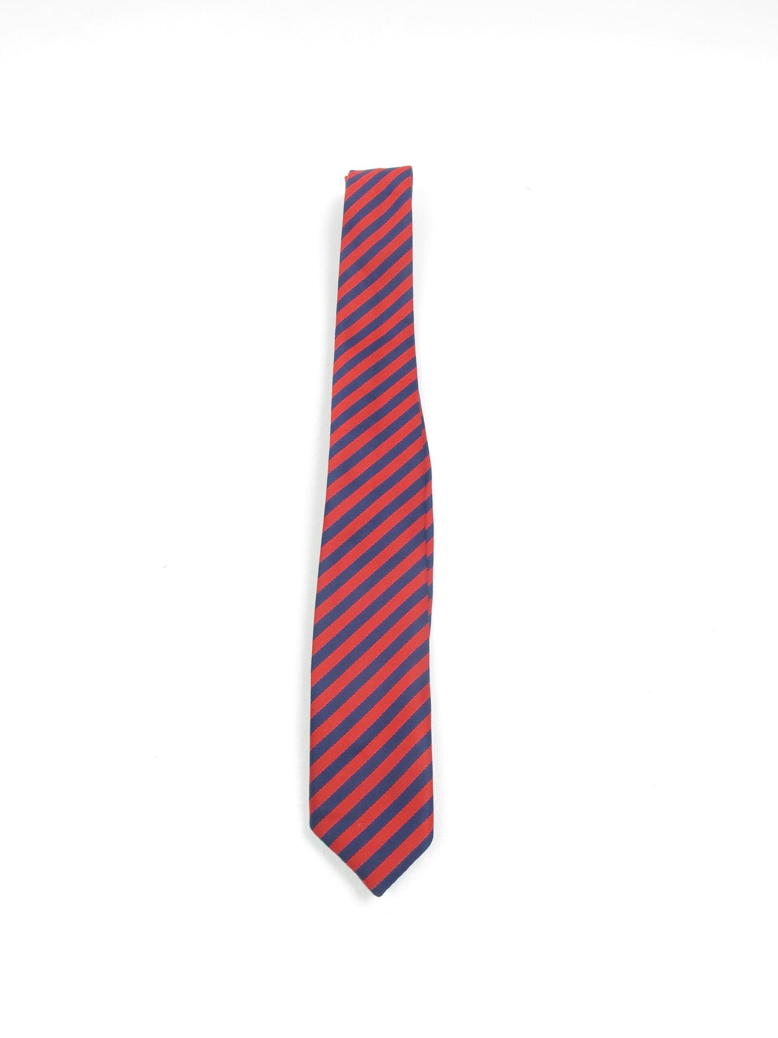 Vintage Red & Blue Striped Tie