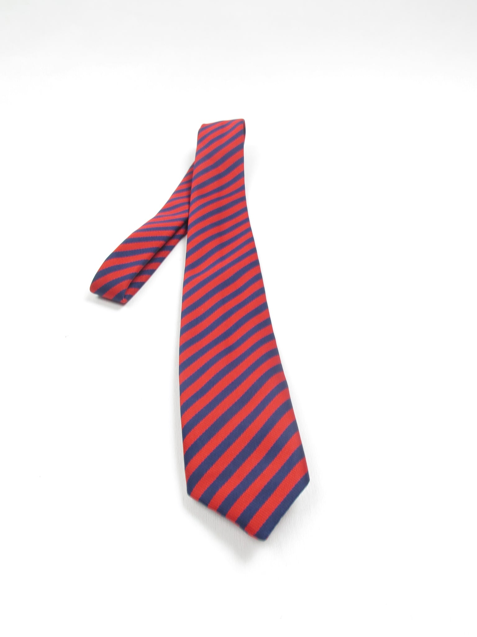 Vintage Red & Blue Striped Tie