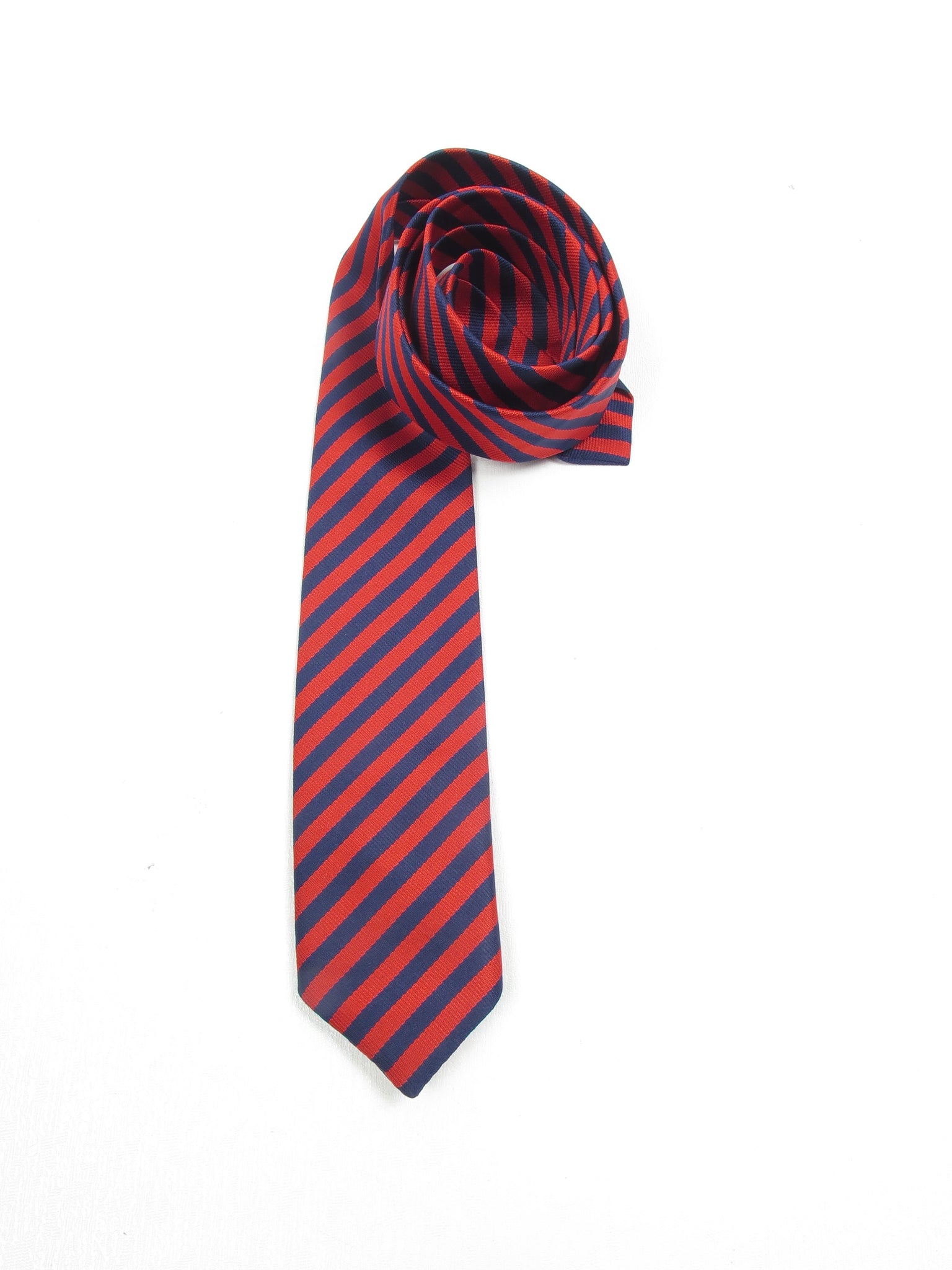 Vintage Red & Blue Striped Tie