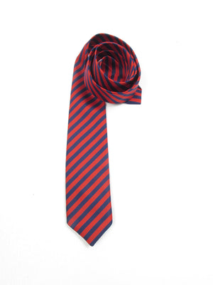 Vintage Red & Blue Striped Tie