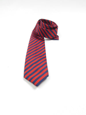 Vintage Red & Blue Striped Tie