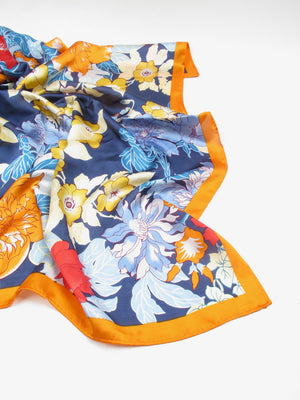 Vintage Style Colourful Silk Scarf