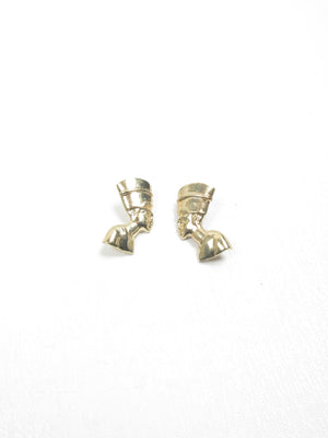 Women's Vintage Gold Metal Egyptian Queen Earrings