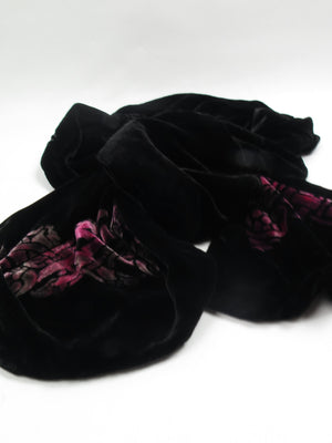 Vintage Style Silk Velvet Wrap/Scarf