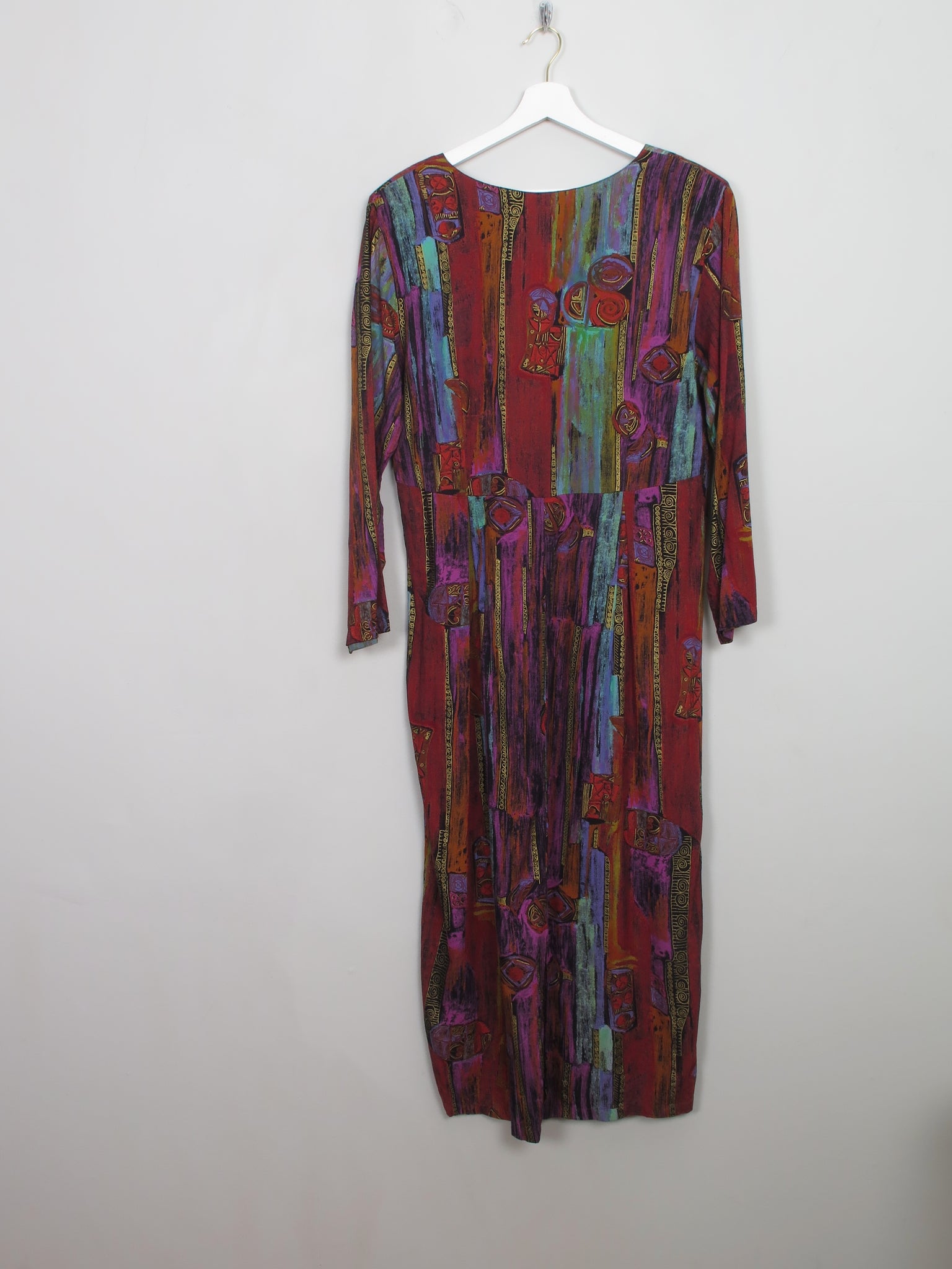Vintage Colourful Printed Dress M/L
