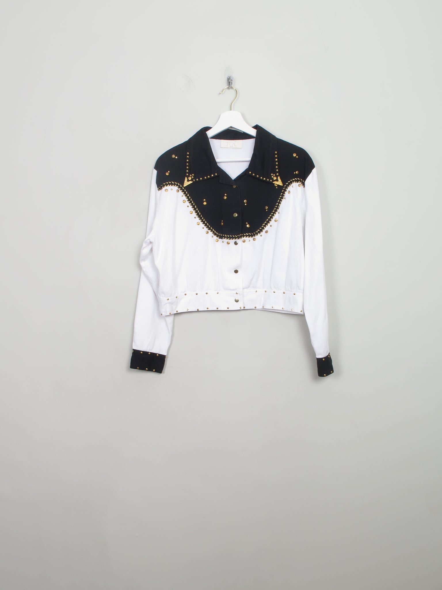 Vintage Cowboy Style Embellished  Blouse S/M